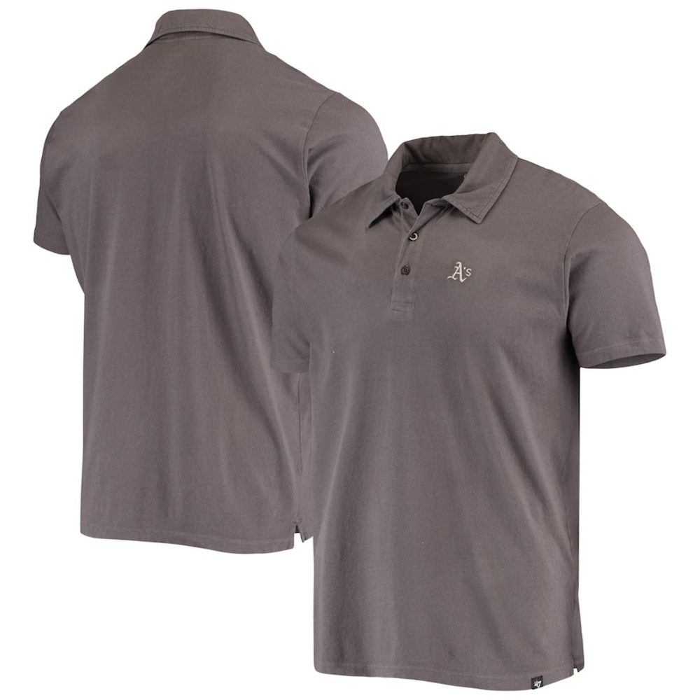 Oakland Athletics '47 Flatiron Polo - Gray - Men’s Small